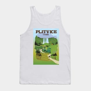 Plitvice Croatia Travel poster Tank Top